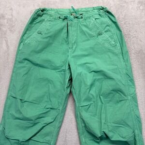 American Eagle Pants Women's Small‎ Short Green Cargo Y2K Utility Ankle Trousers